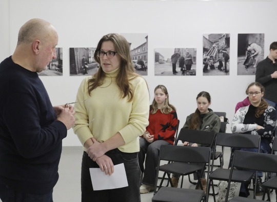 Fotomenininko  Romualdo Požerskio darbų parodos pristatymo akimirkos