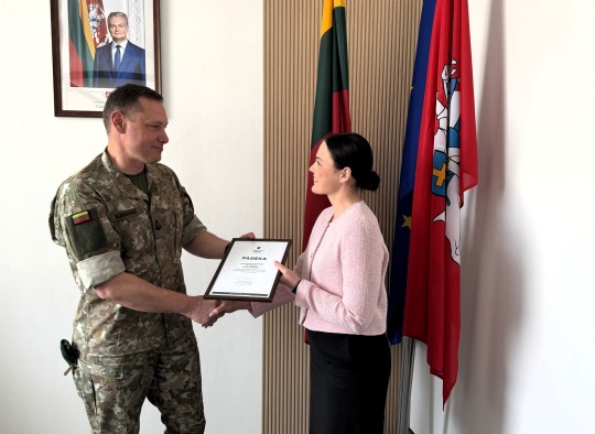 Už svarų indėlį organizuojant iškilmingą ceremoniją – kariuomenės padėkos