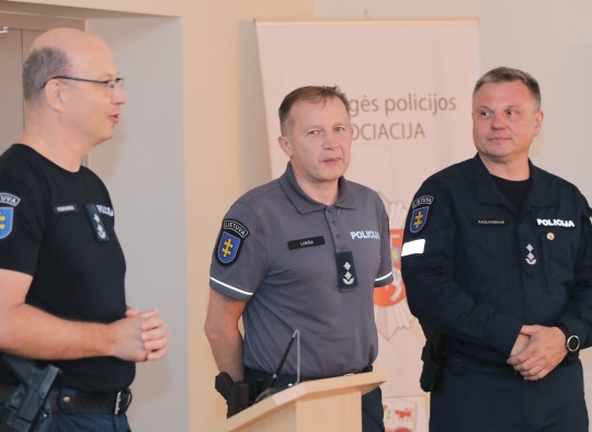 Ukmergės rajono policijos komisariato buvusio vadovo išlydėtuvių ir naujo vadovo pristatymo akimirkos