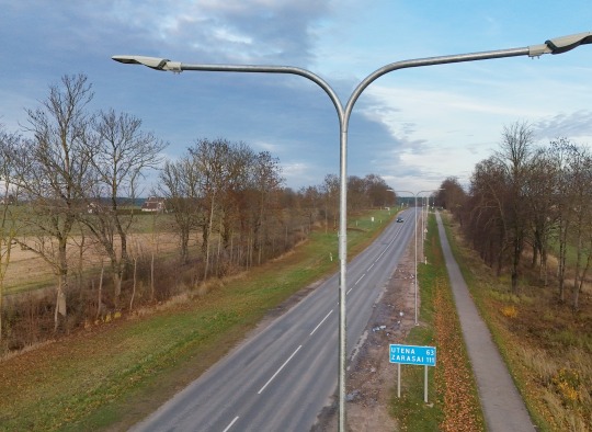 Naujai įrengtas apšvietimas