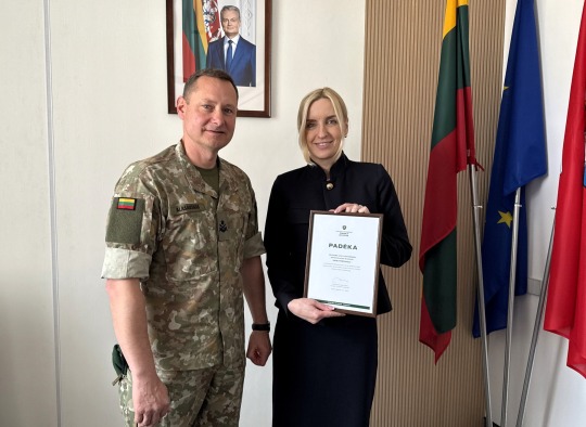 Už svarų indėlį organizuojant iškilmingą ceremoniją – kariuomenės padėkos
