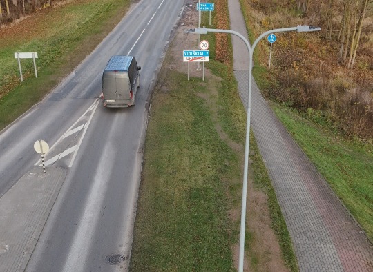 Naujai įrengtas apšvietimas