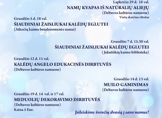 Kalėdiniai renginiai Ukmergėje