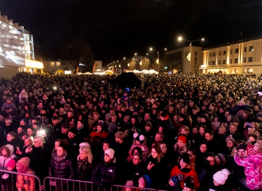 Kalėdų eglės įžiebimo akimirkos