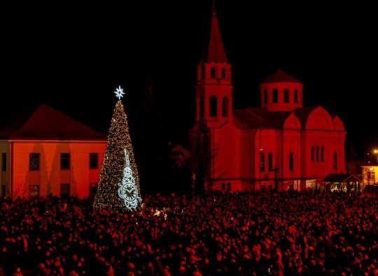 Kalėdų eglės įžiebimo akimirkos