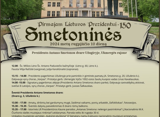 Rugpjūčio mėnesio renginiai Ukmergėje ir rajone