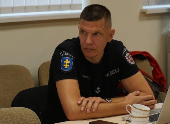 Civilinės saugos stalo pratybų dalyviai