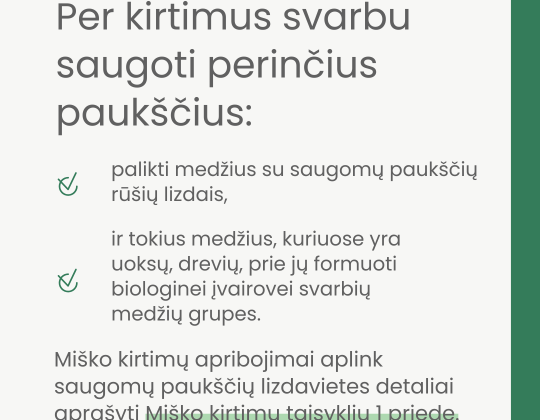 Paukščiai pradeda perėti. Netrikdykime paukščių, saugokime jų namus – lizdus