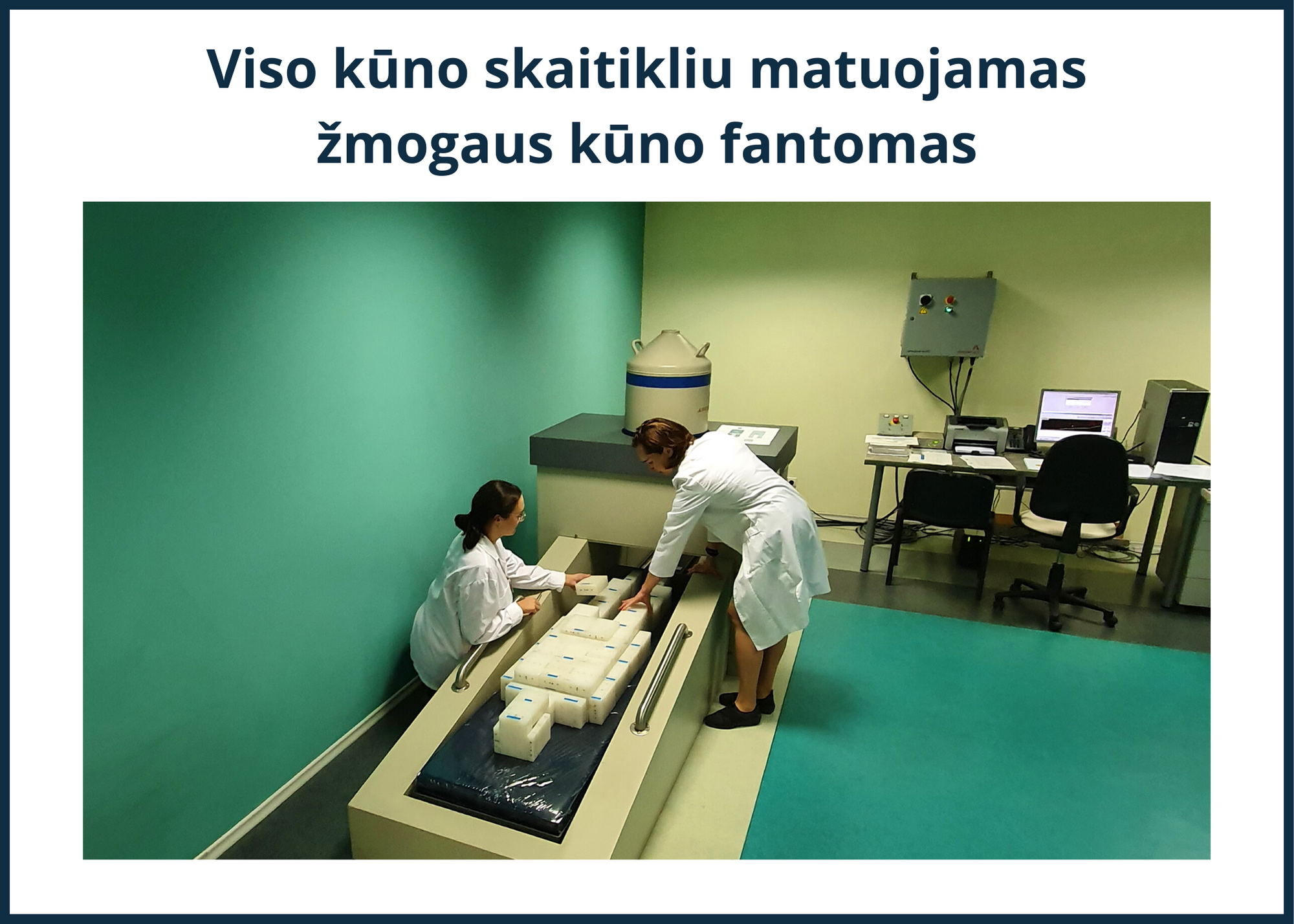 Viso kūno skaitikliu matuojamas žmogaus kūno fantomas