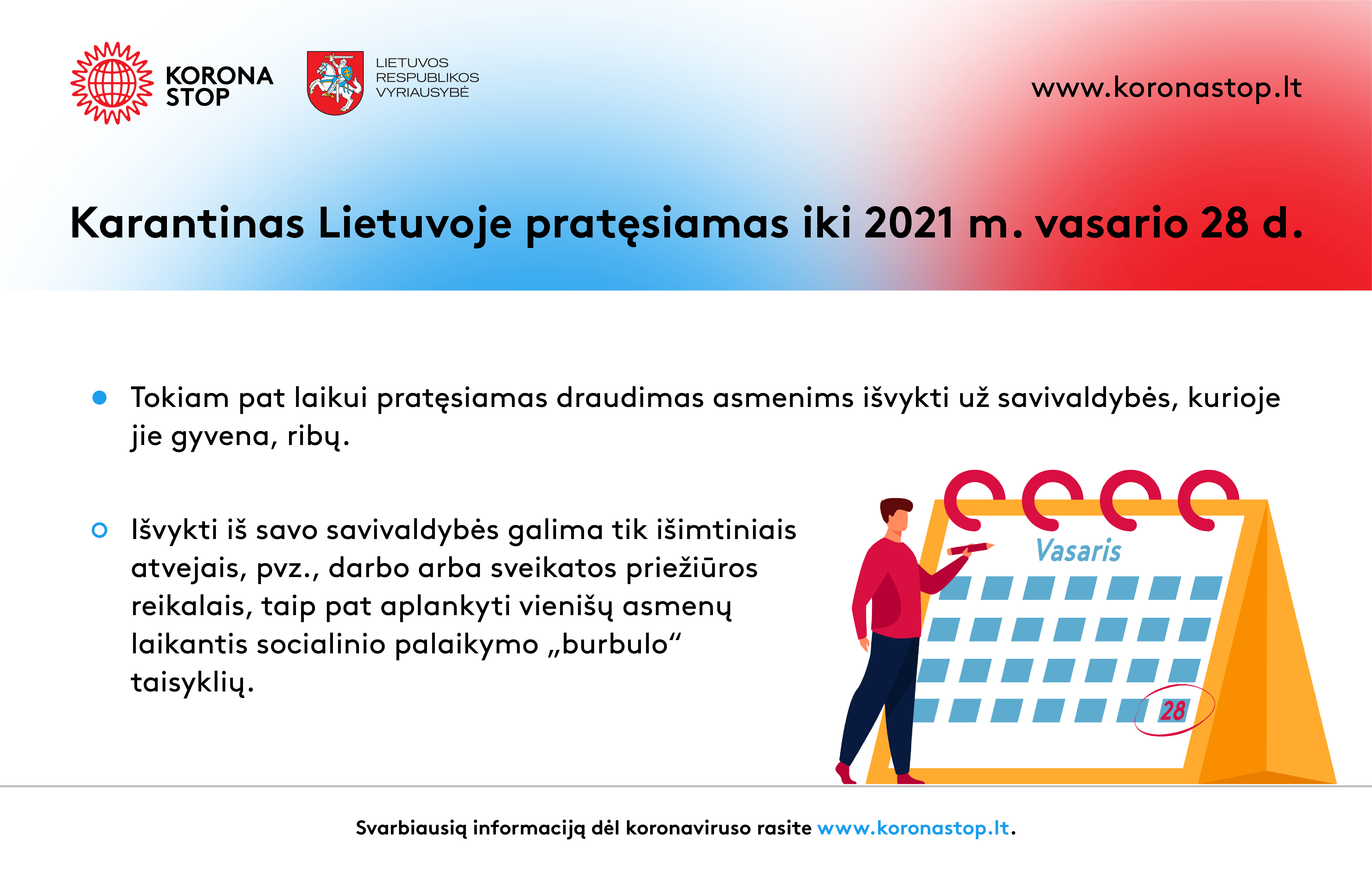 Karantinas pratęsiamas