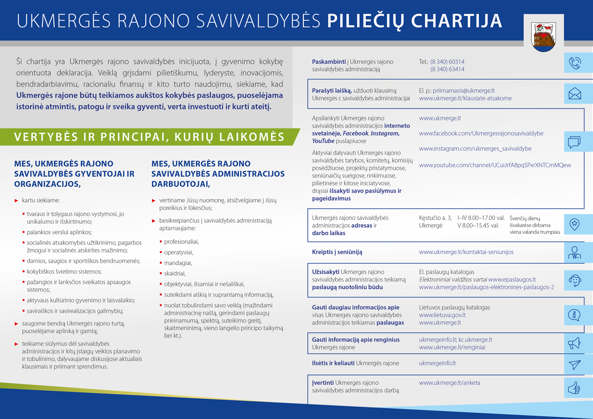 Ukmergės rajono savivaldybės piliečių chartija