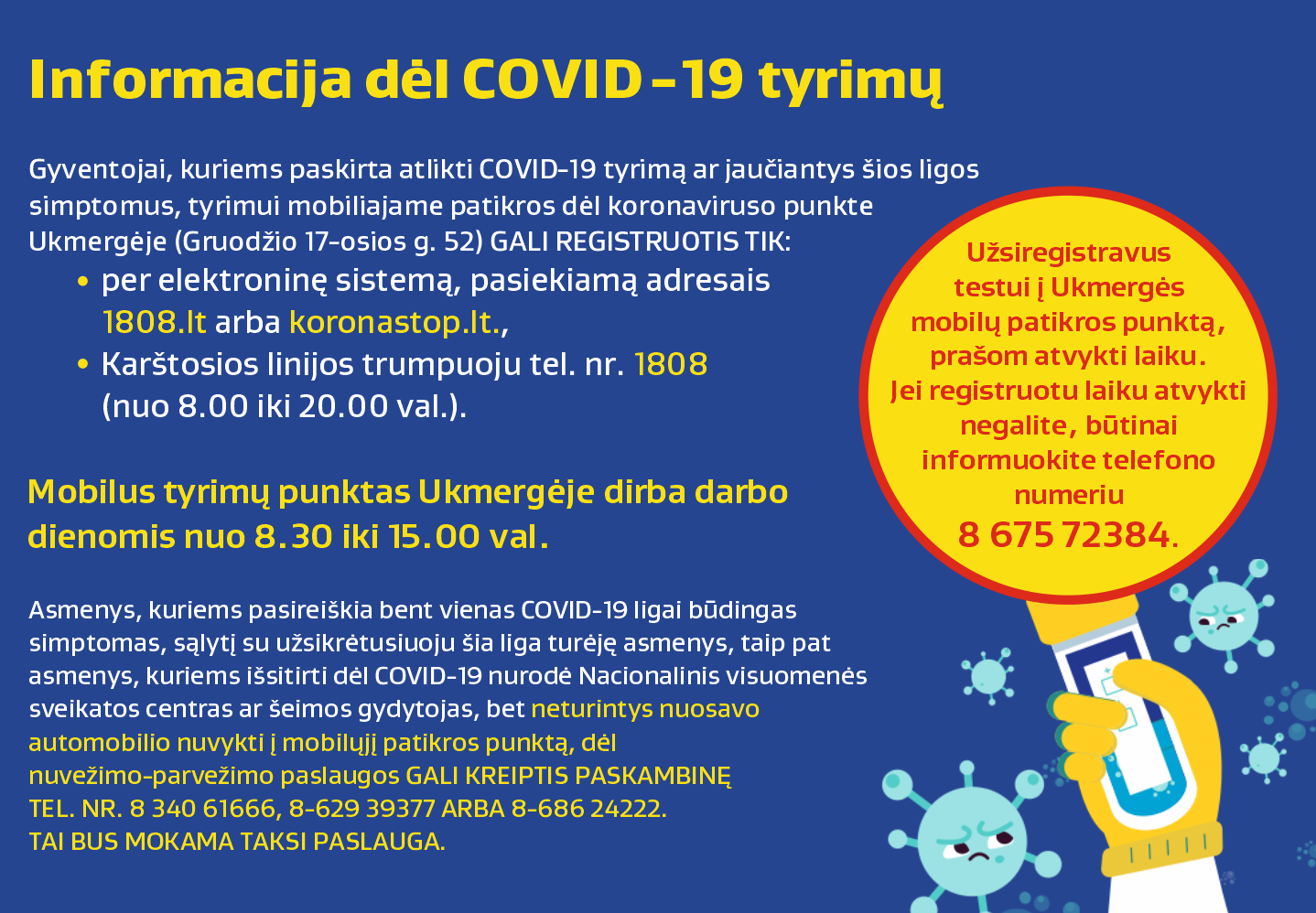 Aktualu dėl COVID-19 tyrimų